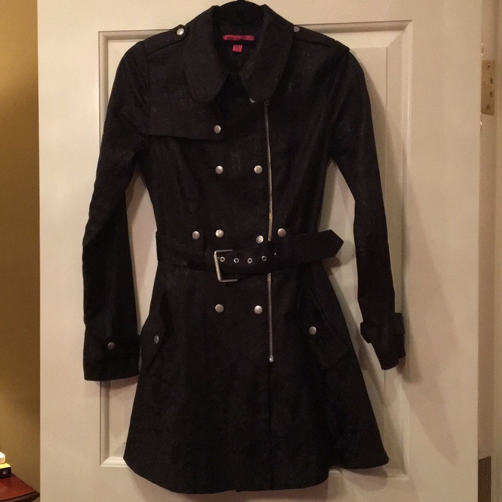 Betsey Johnson Metallic Trench Coat